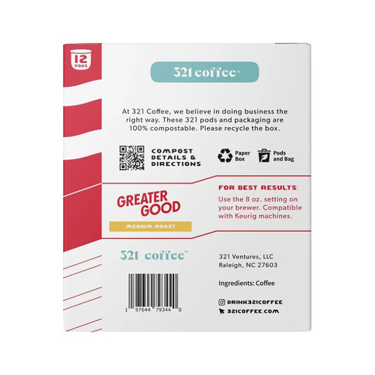 321 Coffee Greater Good - 12 Pack C